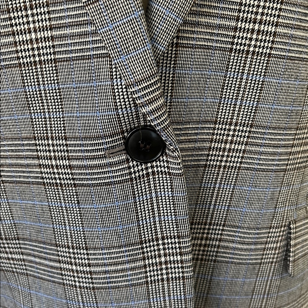 Madewell- The “perfect blazer” in grey/blue plaid - Picture 5 of 11